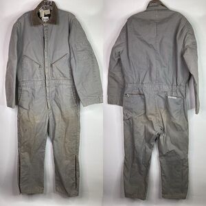 Vintage Walls Zero Zone Grey Insulated Coveralls Large Short